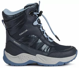 Buty dla dziewczynek - Geox Botki zimowe "Sentiero" w kolorze granatowo-niebieskim - grafika 1