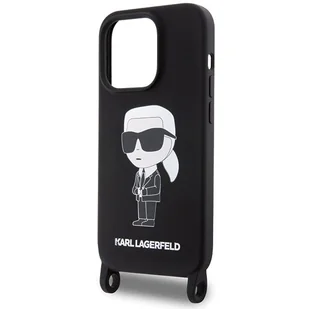Karl Lagerfeld KLHCP15XSCBSKNK iPhone 15 Pro Max 6.7" hardcase czarny/black Crossbody Silicone Ikonik - Etui i futerały do telefonów - miniaturka - grafika 5