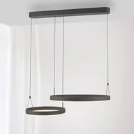 Lampy sufitowe - Lampa wisząca LED Paul Neuhaus Esko, czarna, długość 90 cm - miniaturka - grafika 1