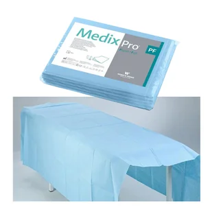 Prześcieradło jednorazowe 150cm x 210cm niebieskie podfoliowane 54g MedixPro 5szt - Kosmetyczne akcesoria jednorazowe - miniaturka - grafika 1