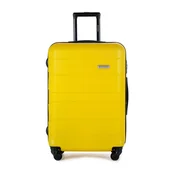 Walizki - ŚREDNIA WALIZKA Sommerson BAGAŻ TORBA żółta - miniaturka - grafika 1