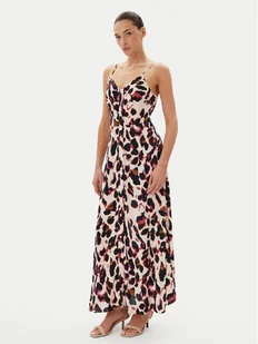 YAS Sukienka letnia Savanna 26035342 Beżowy Regular Fit - Sukienki - miniaturka - grafika 1