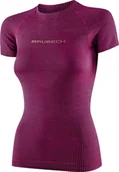 Koszulki i topy damskie - Brubeck Koszulka damska 3D PRO z krótkim rękawem SS13730 fioletowy XL - miniaturka - grafika 1