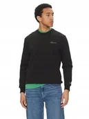 Bluzy męskie - TOMMY HILFIGER JEANS BLUZA OKRĄGŁY DEKOLT NAZWA LOGO CZARNA L L JPA - miniaturka - grafika 1