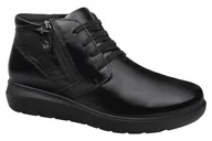 Botki damskie - Włoskie Trzewiki Botki IMAC 455860 4200/011 H Czarne Black na Zamek Extra Wide - miniaturka - grafika 1