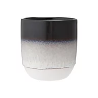 Kubki - Czarno-biały kubek z kamionki Ladelle Cafe, 300 ml - miniaturka - grafika 1