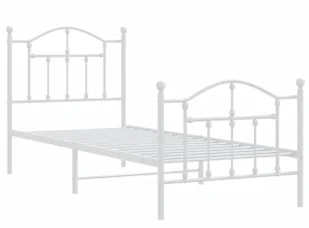 Białe metalowe łóżko industrialne 90x200 cm R5-E48 - Łóżka Białe metalowe łóżko industrialne 90x200 cm R5-E48 - Łóżka - miniaturka - grafika 1