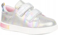 Buty dla dziewczynek - WOJTYŁKO buty dziecięce sportowe RZEPY rozmiar 27 SREBRNE TĘCZA GIRL WIOSNA - miniaturka - grafika 1