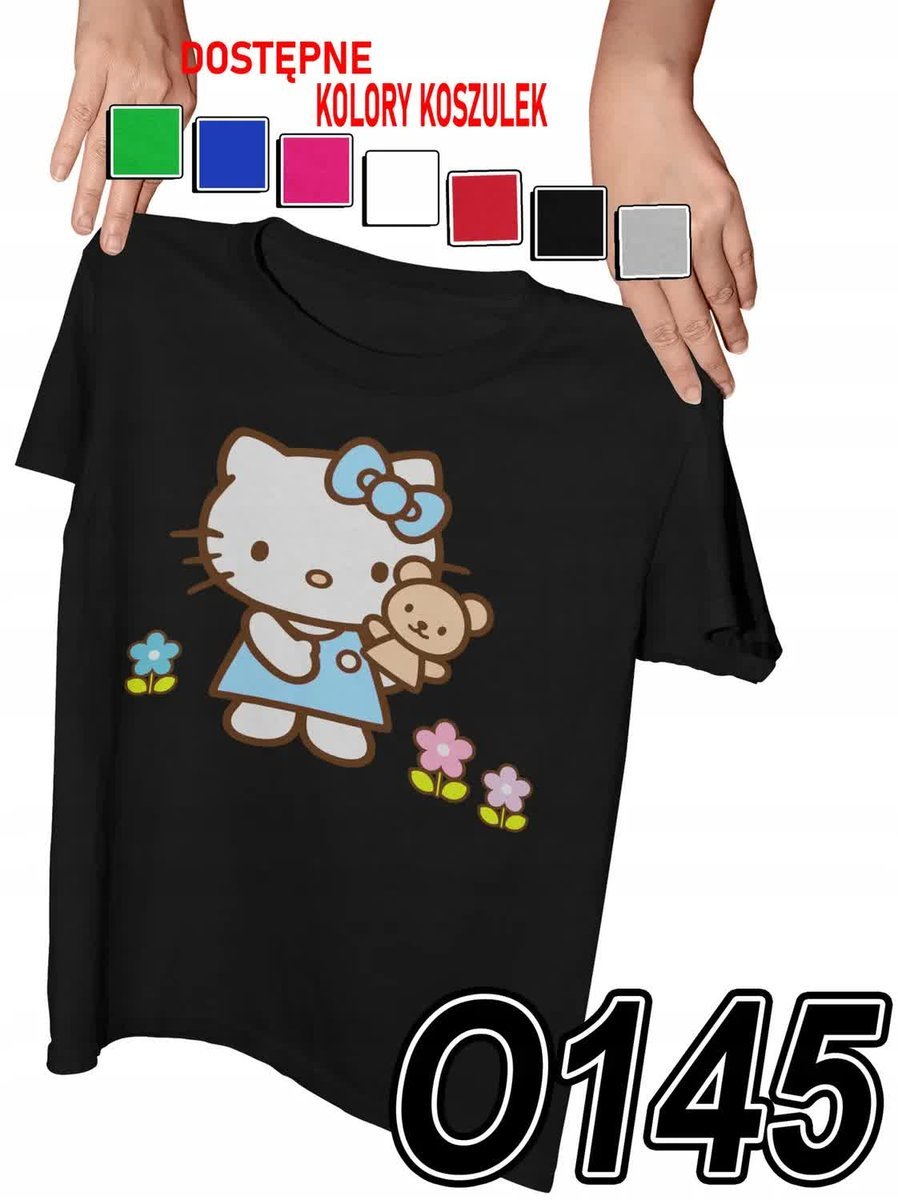 Koszulka Dziecięca Z Nadrukiem Hello Kitty Słodki Kociak - L 146-152