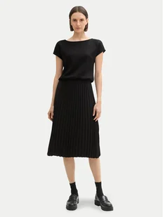 Tom Tailor Sukienka codzienna 1043883 Czarny Regular Fit - Sukienki - miniaturka - grafika 1