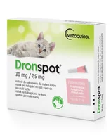 Artykuły przeciw pasożytom - Dronspot  kot  30mg/7,5mg 2 pipety 0,5-2,5  kg - miniaturka - grafika 1