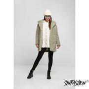 Kurtki damskie - Płaszcz Urban Classics Oversize Sherpa Softsalvia - miniaturka - grafika 1