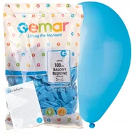 Baby shower i roczek - Balony NIEBIESKIE pastelowe GEMAR 100sztuk baloniki urodziny na baby shower - miniaturka - grafika 1