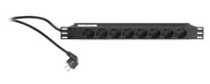 Akcesoria do nagłośnienia - K&M 28670-000-55 19" Power box Listwa zasilająca rack czarny 28670-000-55 - miniaturka - grafika 1