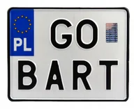 Akcesoria motoryzacyjne - Tablica motocyklowa,polska do ramki rejestracyjnej - miniaturka - grafika 1