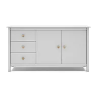 Komody dla dzieci - Biała niska komoda dziecięca z drewna sosnowego 130x80 cm Max – Marckeric - miniaturka - grafika 1
