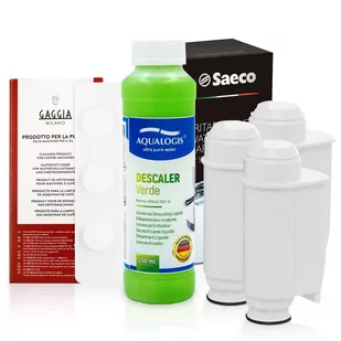 Zestaw Do Saeco Philips, Intenza+ 3szt, Tabletki Czyszczące CA6704/60, Odkamieniacz Verde 250ml - Akcesoria i części do ekspresów do kawy - miniaturka - grafika 1