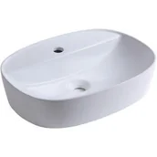Umywalki - Umywalka nablatowa owalna biały półmat KR-860 WH - miniaturka - grafika 1