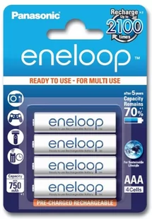 Akumulatory AAA R03 PANASONIC Eneloop, 750 mAh, 1.2 V - Ładowarki i akumulatory - miniaturka - grafika 1