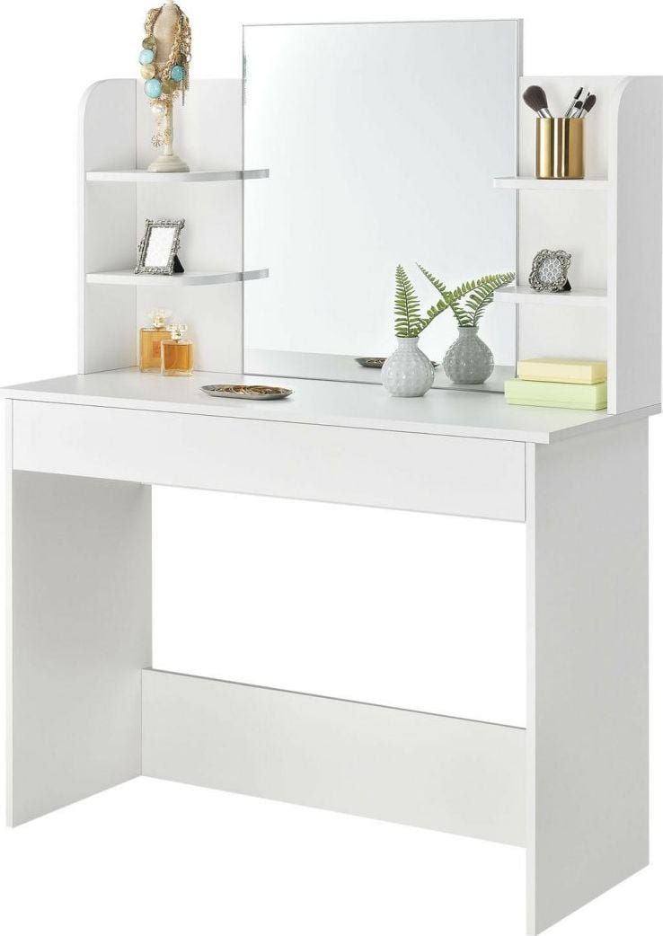 ModernHome Toaletka kosmetyczna nowoczesna duże lustro półki ModernHome