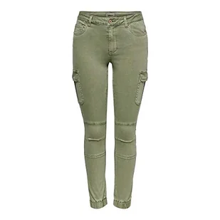ONLY Damskie spodnie cargo do kostek, bojówki, khaki-zielony (Oil Green), 36W / 32L - Spodnie damskie - miniaturka - grafika 1