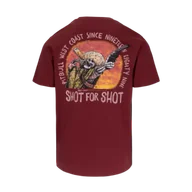Koszulki sportowe męskie - Pit Bull T-Shirt Koszulka Shot For Shot Burgundy - miniaturka - grafika 1