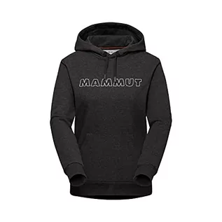 Bluzy damskie - Mammut Damska bluza z kapturem z logo czarny czarny melanż S mu-1014-02152-0033-113 - grafika 1