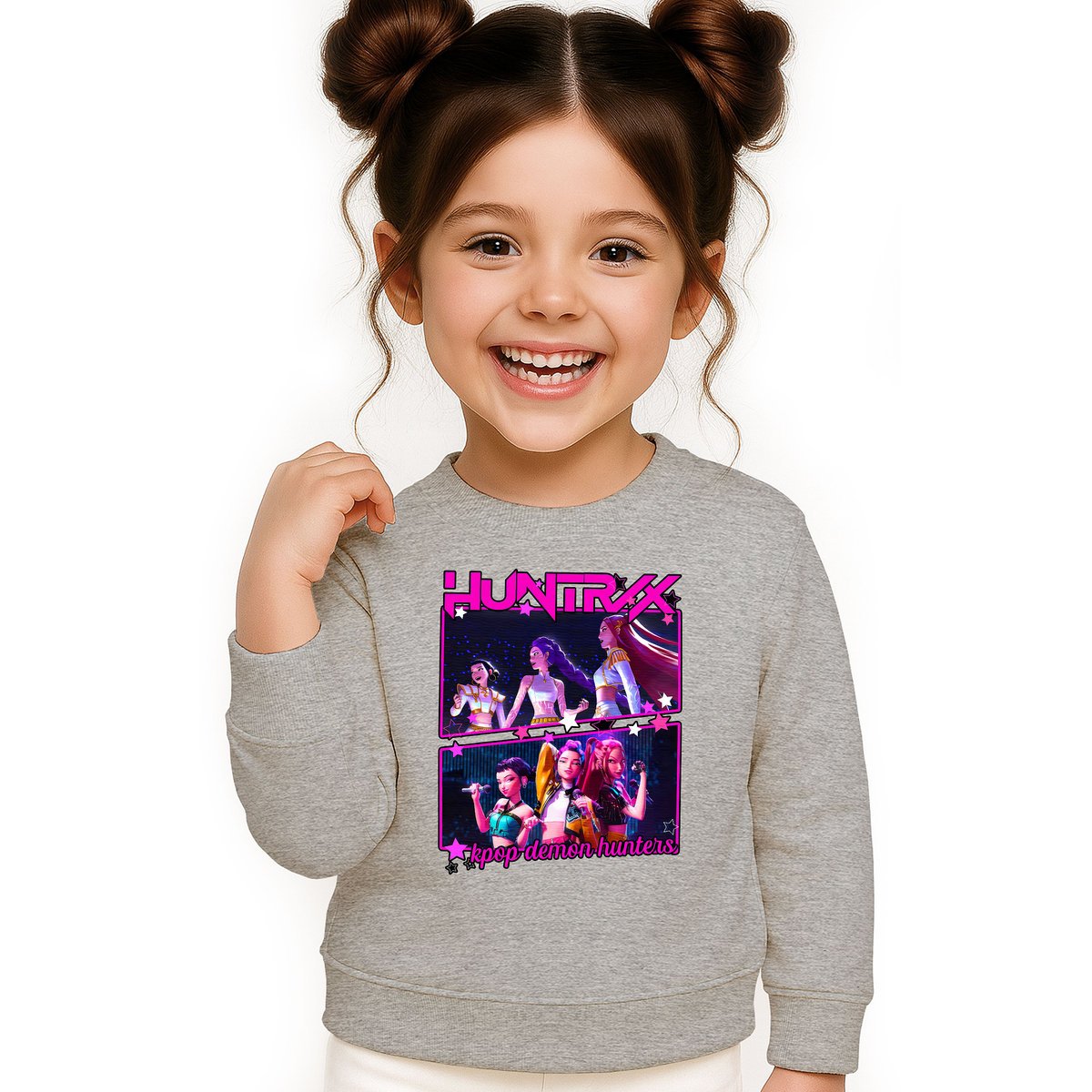 BLUZA DZIECIĘCA KPOP DEMON HUNTERS HUNTRIX 110-116 BAWEŁNIANA JAKOŚĆ