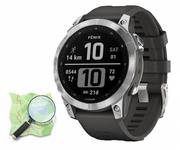 Monitory aktywności - Garmin Fenix 7 srebrny z grafitowym paskiem OSM - miniaturka - grafika 1