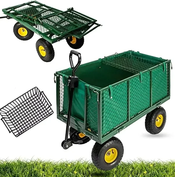 Duży Wózek Ogrodowy Transportowy Przyczepka Duża 220l 350kg + Gratis
