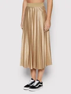 Spódnice - Vila Spódnica plisowana Nitban 14063241 Złoty Regular Fit - miniaturka - grafika 1