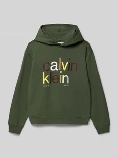 Bluza z kapturem z nadrukiem z logo - Swetry dla chłopców - miniaturka - grafika 1