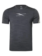 Koszulki sportowe męskie - Reebok Koszulka sportowa w kolorze antracytowym - miniaturka - grafika 1