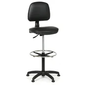 Fotele i krzesła biurowe - Krzesła robocze MILANO - podpórka pierścieniowa, czarny - miniaturka - grafika 1