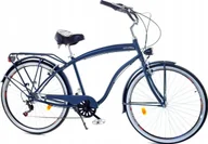 Rowery - Dallas Bike Rower Dallas Cruiser Men 28" 7spd Alu - granat z czarnym - miniaturka - grafika 1