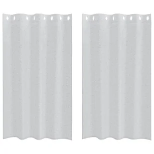 vidaXL Zasłony z zasłonami 2 pcs Jasny szary 140 x 175 cm Poliester - Zasłony vidaXL Zasłony z zasłonami 2 pcs Jasny szary 140 x 175 cm Poliester - Zasłony - miniaturka - grafika 1