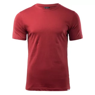Koszulki sportowe męskie - Męska Koszulka HI-TEC PURO M000136449 – Bordowy - grafika 1