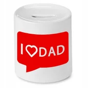 Skarbonki - SKARBONKA DLA TATY I LOVE DAD KOCHAM CIĘ TATO z Nadrukiem ze Zdjęciem + Opakowanie na prezent (wzór 03) - miniaturka - grafika 1