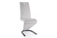 Krzesła - Krzesło tapicerowane H-090 VELVET jasnoszare - miniaturka - grafika 1