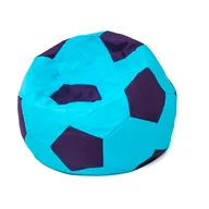 Fotele i pufy dla dzieci - Pufa worek GO GIFT Piłka 6 Niebiesko-granatowy L 80 cm - miniaturka - grafika 1