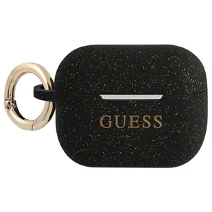 Guess Guess GUAPSGGEK AirPods Pro cover czarny/black Silicone Glitter GUE1112BLK - Akcesoria do słuchawek - miniaturka - grafika 2