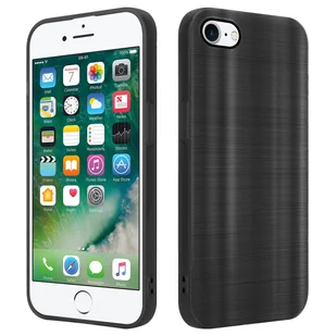 Etui Cadorabo do Apple iPhone 7 / 7S / 8 / SE 2020 pokrowiec ochronny w kolorze czarnym etui na telefon silikonowe etui TPU - Etui i futerały do telefonów - miniaturka - grafika 1