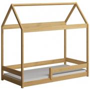 Łóżka dla dzieci i młodzieży - Drewniane łóżko w kształcie domku dla dziecka sosna Rara 180x90 cm - miniaturka - grafika 1