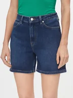 Spodenki damskie - Tommy Hilfiger Szorty jeansowe Dnm Straight Short Rw Kai WW0WW41320 Niebieski Slim Fit - miniaturka - grafika 1