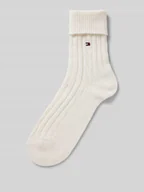 Skarpetki damskie - Skarpety z dzianiny z dodatkiem wełny - miniaturka - grafika 1