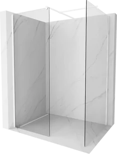 Mexen Kioto ścianka prysznicowa Walk-in 110 x 80 cm, transparent, biała - 800-110-202-20-00-080 - Ścianki i drzwi prysznicowe - miniaturka - grafika 1