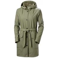 Płaszcze damskie - Helly Hansen Damski płaszcz przeciwdeszczowy W Kirkwall II, zielony, XL - miniaturka - grafika 1