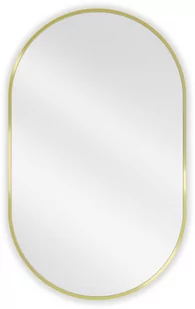 Mexen Loft lustro łazienkowe owalne 90 x 55 cm, rama złota - 9851-090-055-000-50 - Lustra - miniaturka - grafika 1