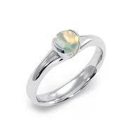 Pierścionki - Sydney - Srebrny pierścionek z opalem - miniaturka - grafika 1