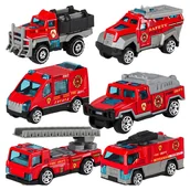 Samochody i pojazdy dla dzieci - 6szt Resoraki Autka Samochody z Napędem Metalowe ZESTAW w Pojemnikach 6+ - miniaturka - grafika 1